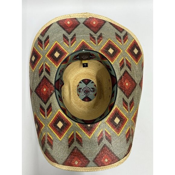 Charlie 1 Horse Straw Western Cowgirl Hat Size 56/7 Southwestern Aztec Rodeo - Picture 7 of 13
